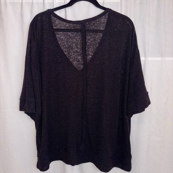 Chicsoul.com Womens Black Polka Dot Short Sleeve Blouse Size 2X - Picture 4 of 10